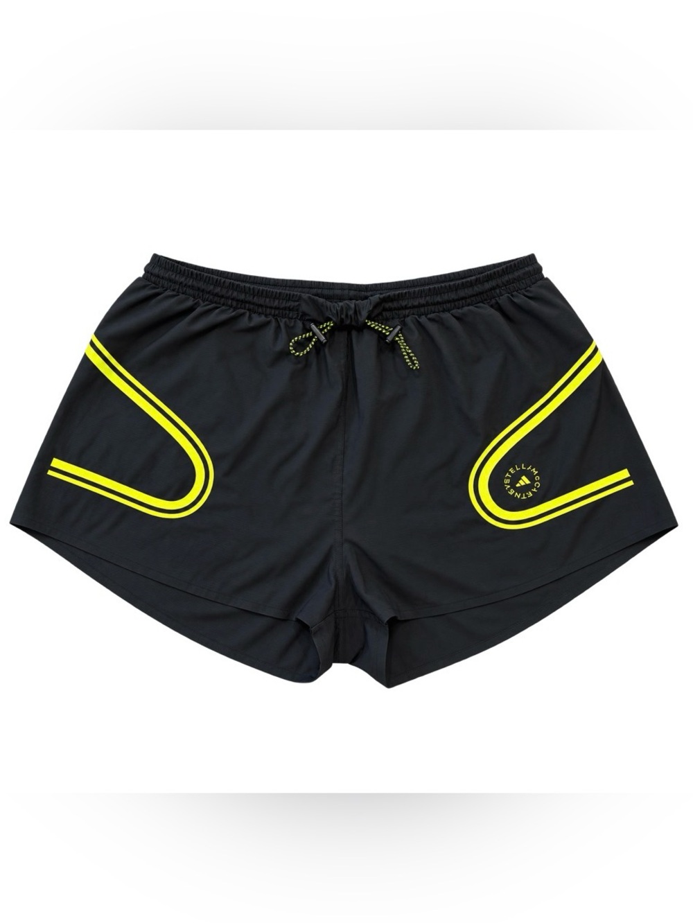 Adidas by Stella McCartney Women’s TruePace Running Shorts Size XL Black Yellow